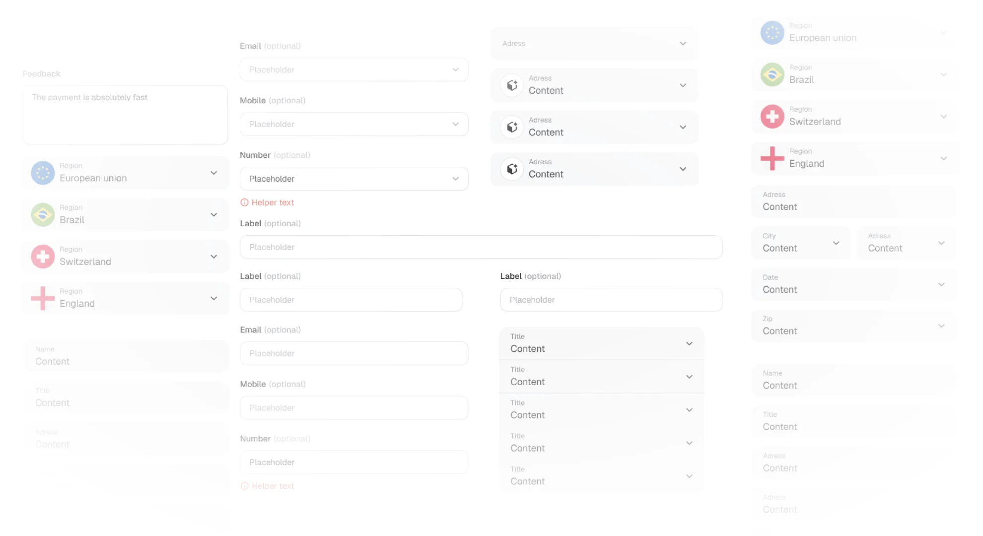 Netpay UI Form Input Fields